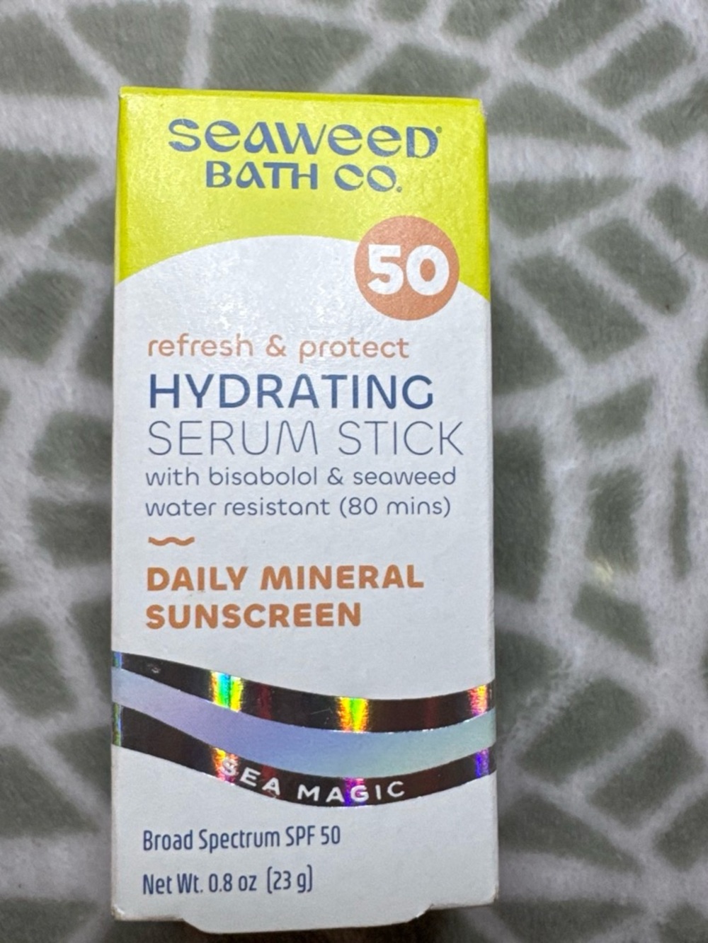 The Seaweed Bath Co. Hydrating Serum Stick SPF 50 Mineral Sunscreen 0.8 oz